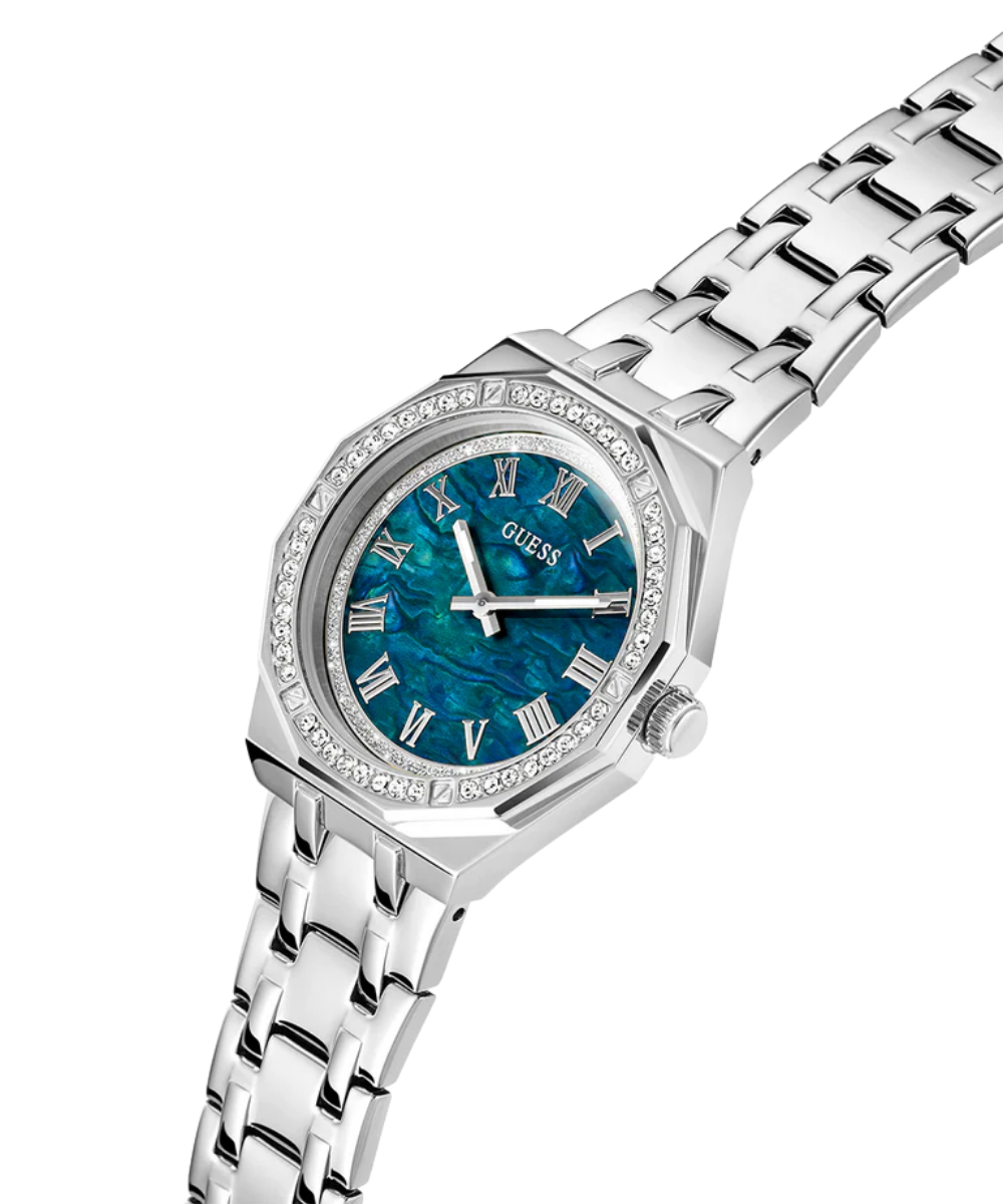 GUESS Ladies Silver Tone Analog Watch   GW0770L1