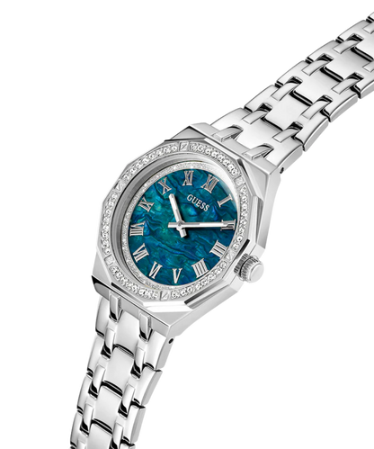 GUESS Ladies Silver Tone Analog Watch   GW0770L1
