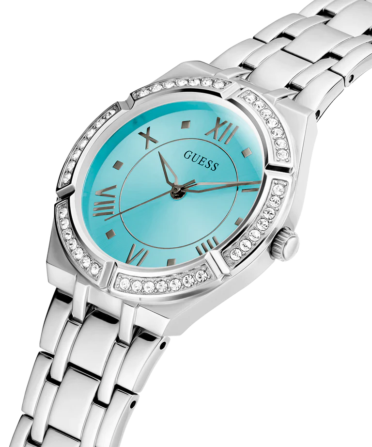 GUESS Ladies Silver Tone Analog Watch GW0033L7