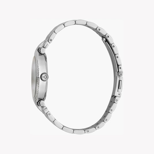 Just Cavalli Women's Silver Watch, White Mother Of Pearls Dial - JC1L105M0055
