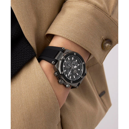 Gc Legacy Chrono Silicone Men Watch Black Silicone Strap Z18009G2