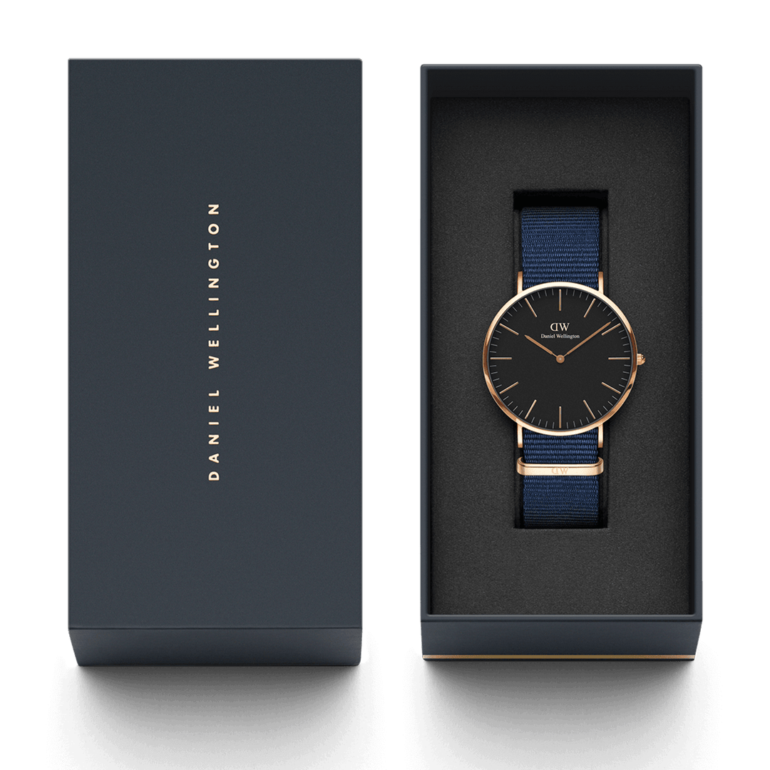 Classic Bayswater Black Rose Gold - DW00100281