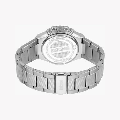 Just Cavalli Men's Silver Watch, Blue Dial - JC1G139M0065