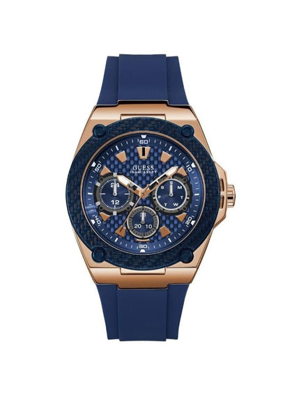 GUESS Watch for Men, Blue Silicone Strap-W1049G2