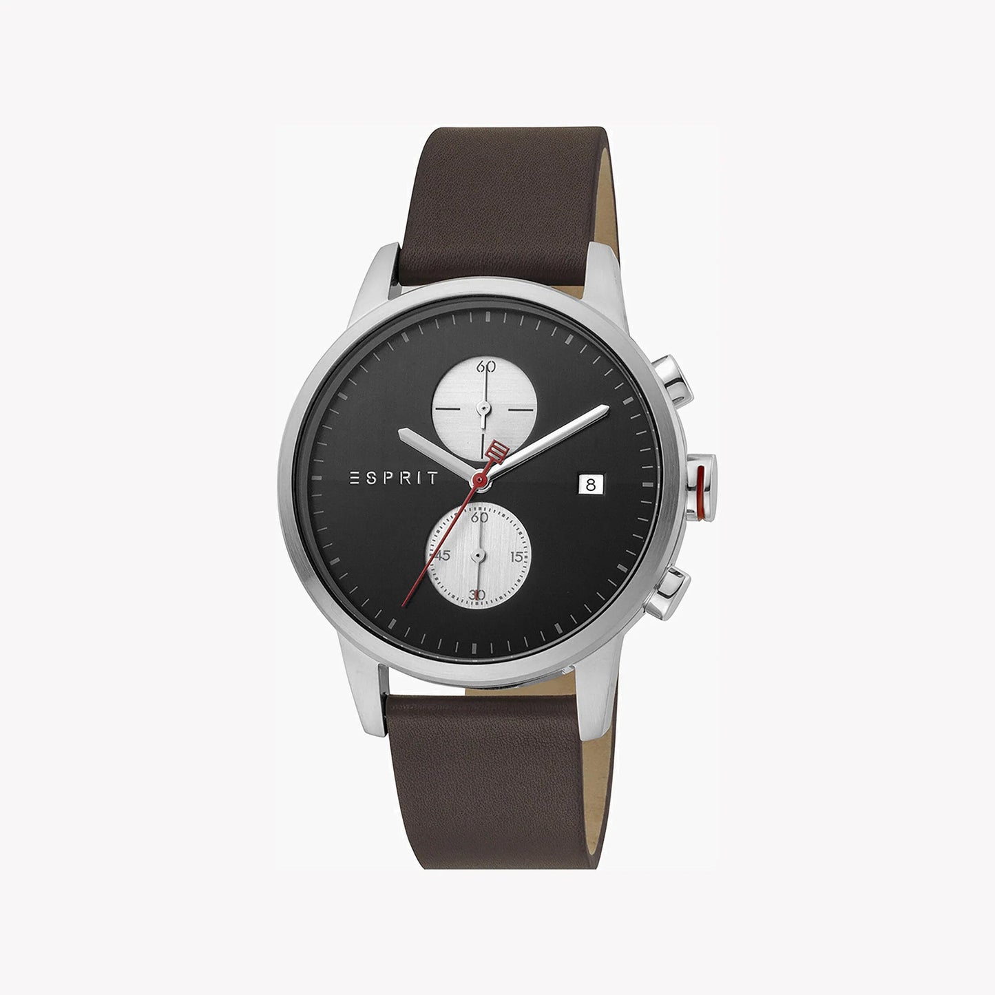 Esprit Men's Black Dial Brown Leather ES1G110L0035