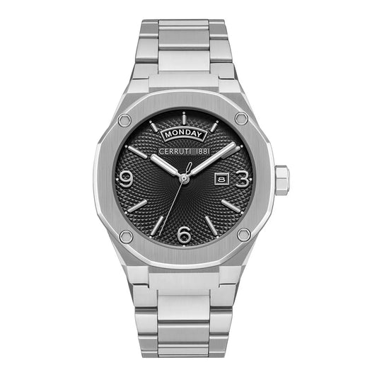 Cerruti 1881 Black Day-Date Steel Watch CIWGH0084701