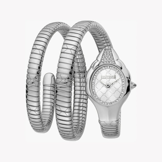 JUST CAVALLI WOMEN'S SILVER WATCH, SILVER DIAL | JC1L189M0015