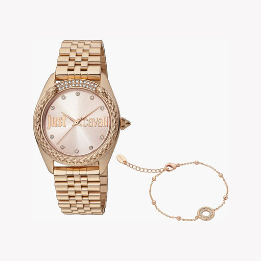 JUST CAVALLI WOMEN'S ROSE GOLD WATCH, ELEGANT DESIGN | JC1L195M0085