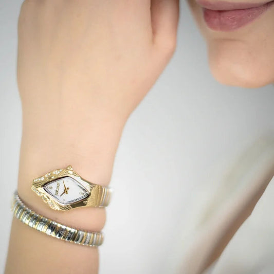 Just Cavalli Women's Two-Tone Gold Watch, Mother Of Pearls - JC1L306M0065