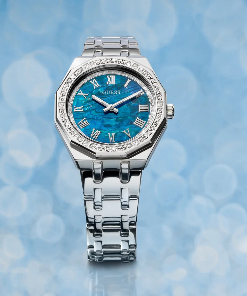 GUESS Ladies Silver Tone Analog Watch   GW0770L1