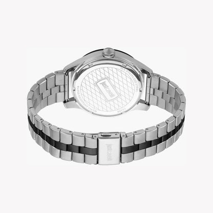 Just Cavalli Men's Silver & Black Watch, Black Dial - JC1G108M0075