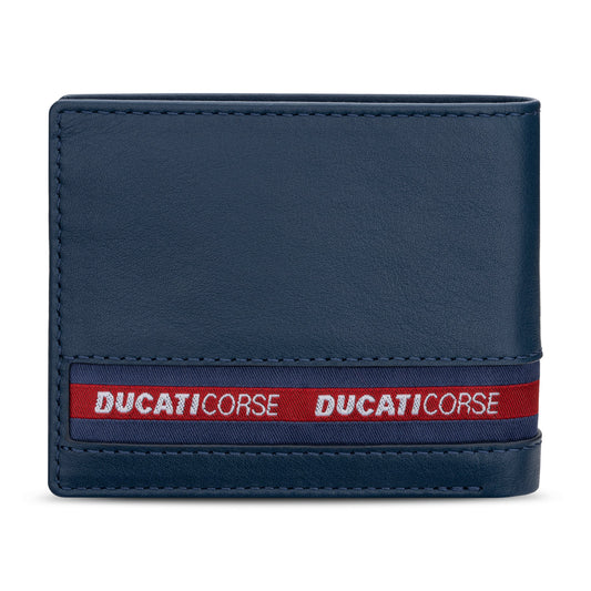 Ducati - DTLGW2201102 - BLUE GENUINE LEATHER WALLET