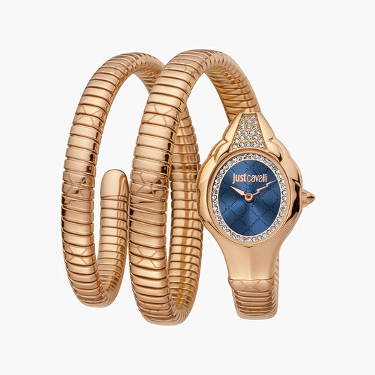JUST CAVALLI WOMEN'S ROSE GOLD WATCH, BLUE DIAL | JC1L189M0065