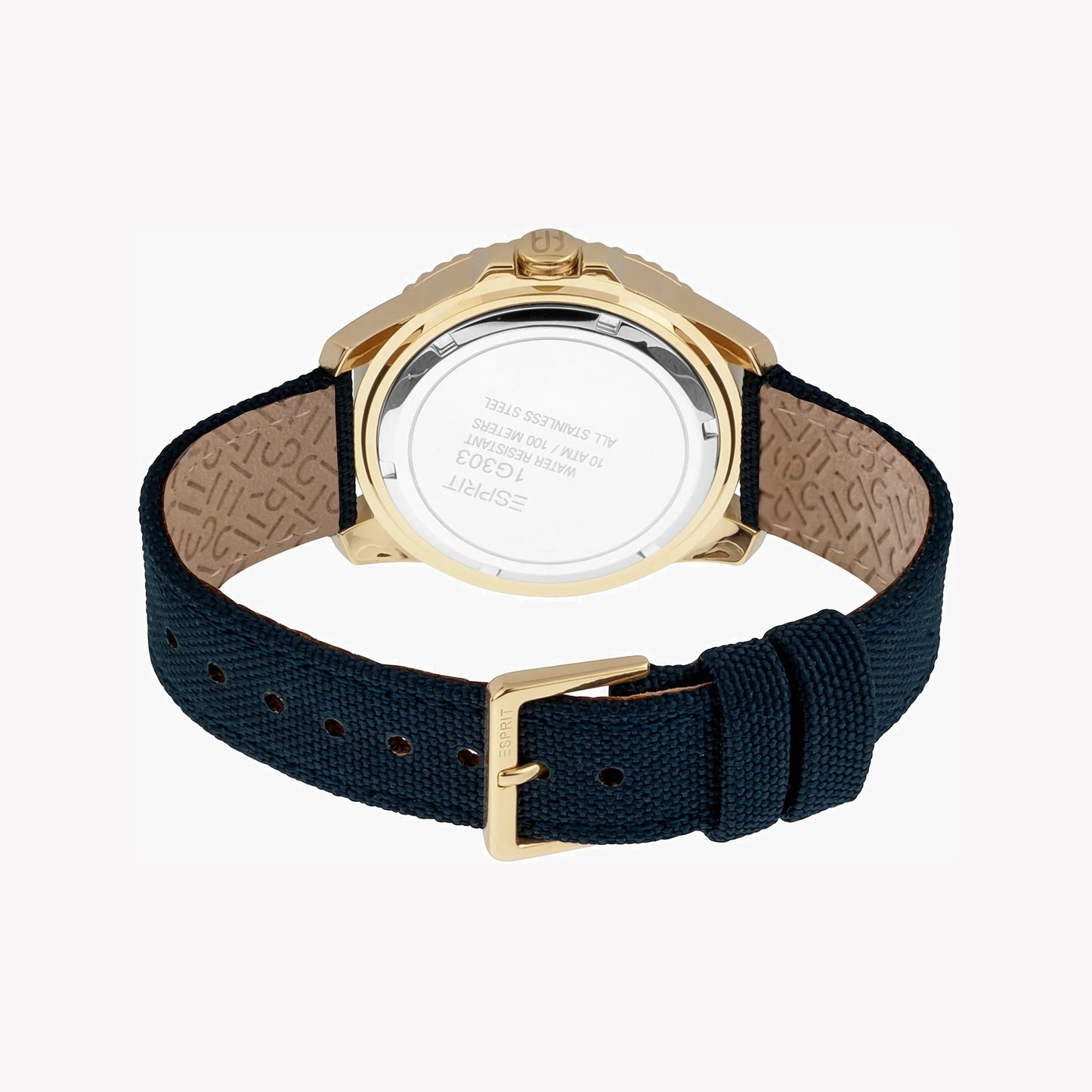 Esprit Men's Blue Dial Blue Nylon ES1G303L0045