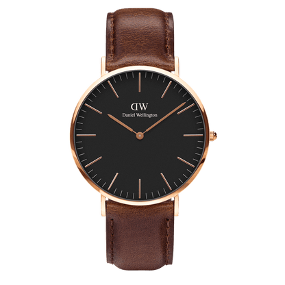 Classic Bristol Black Rose Gold - DW00100125