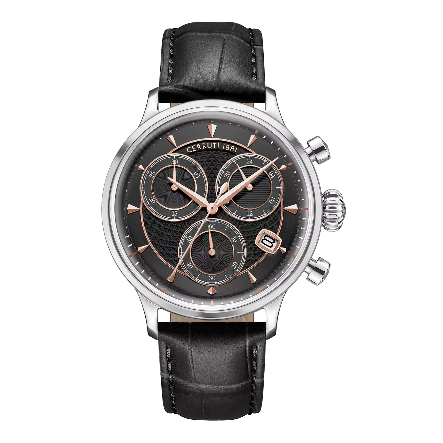 Cerruti 1881 Dervio Men's Chronograph Black Leather Watch - CIWGC0073301