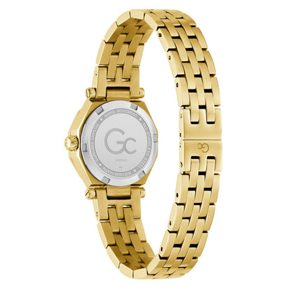 Gc Gleam Mini Small Size Metal Women Watch Yellow Gold Stainless Steel Bracelet Z54005L9
