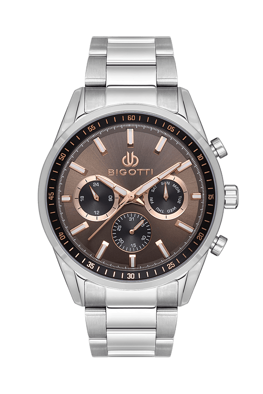 BIGOTTI MILANO Men's Silver Stainless Steel Watch - BG.1.10472-4