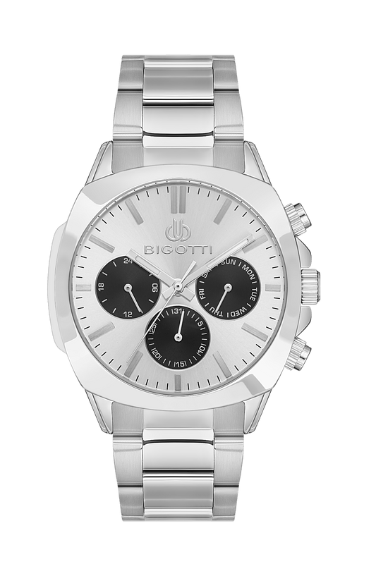 BIGOTTI MILANO Men's Silver Stainless Steel Watch - BG.1.10505-1