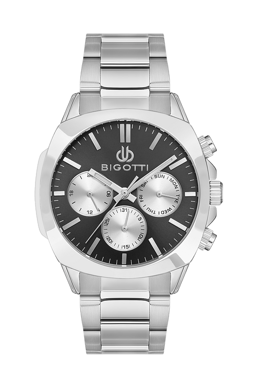 BIGOTTI MILANO Men's Silver Stainless Steel Watch - BG.1.10505-2