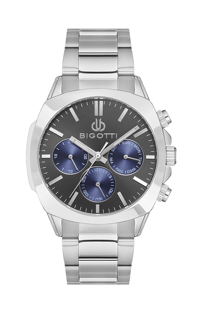BIGOTTI MILANO Men's Silver Stainless Steel Watch - BG.1.10505-4