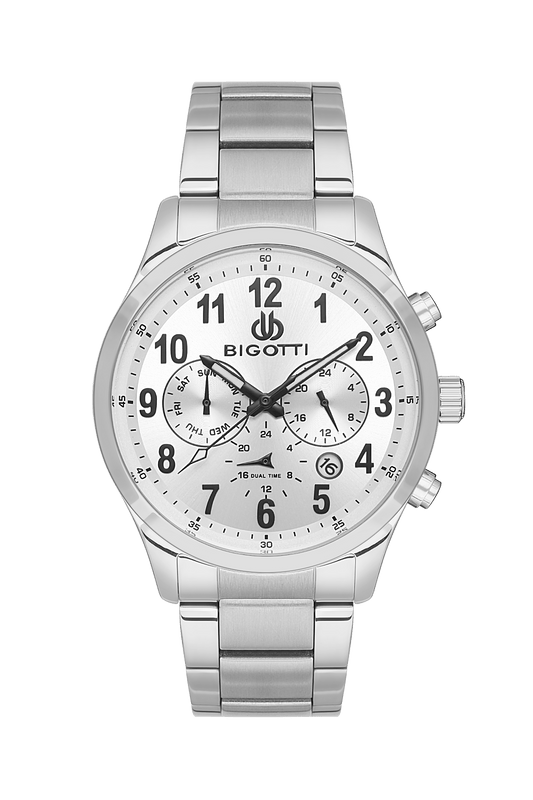 BIGOTTI MILANO Men's Silver Stainless Steel Watch - BG.1.10508-1