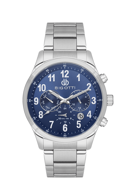 BIGOTTI MILANO Men's Silver Stainless Steel Watch - BG.1.10508-3