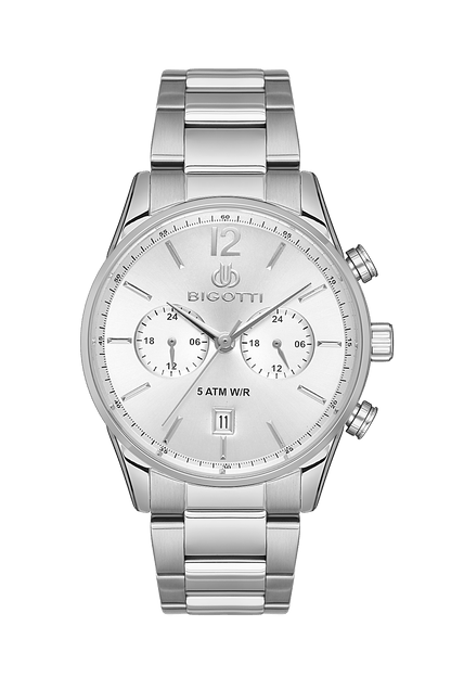 BIGOTTI MILANO Men's Silver Stainless Steel Watch - BG.1.10509-1