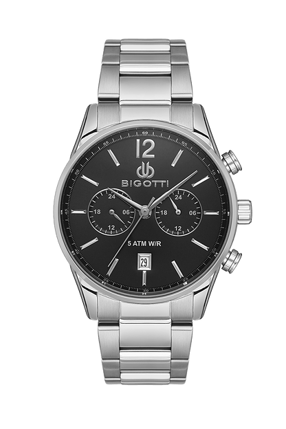 BIGOTTI MILANO Men's Silver Stainless Steel Watch - BG.1.10509-2