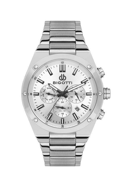 BIGOTTI MILANO Men's Silver Stainless Steel Watch - BG.1.10511-1