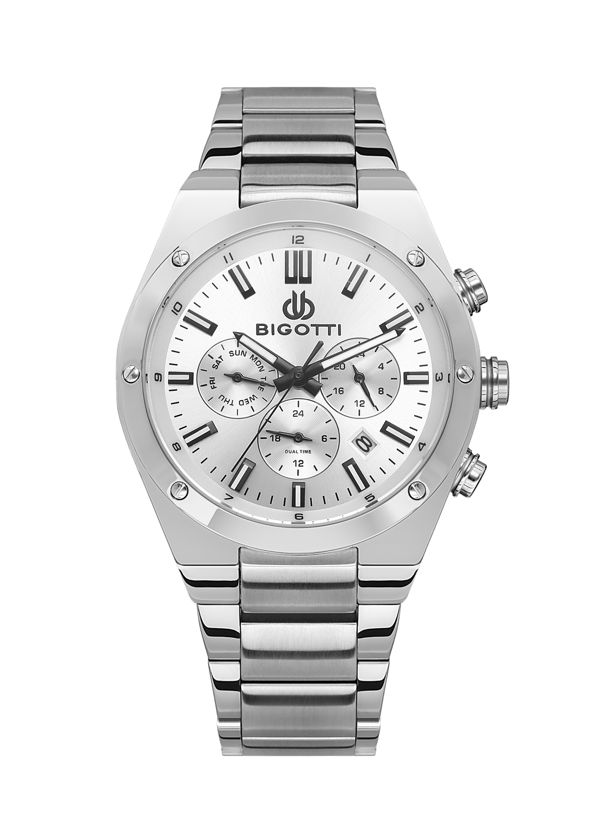 BIGOTTI MILANO Men's Silver Stainless Steel Watch - BG.1.10511-1
