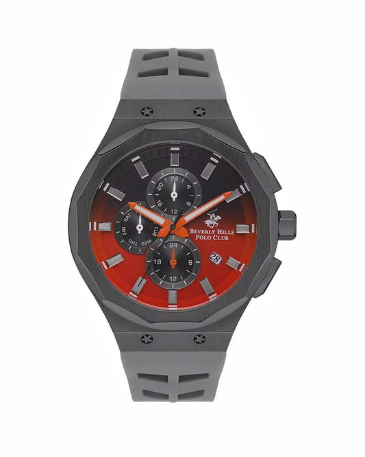 Beverly Hills Polo Club Men's Multi-Function Black And Red Dial Watch BP3535X.006