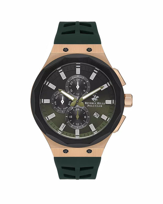 Beverly Hills Polo Club Men's Multi-Function Green Dial Watch BP3535X.875