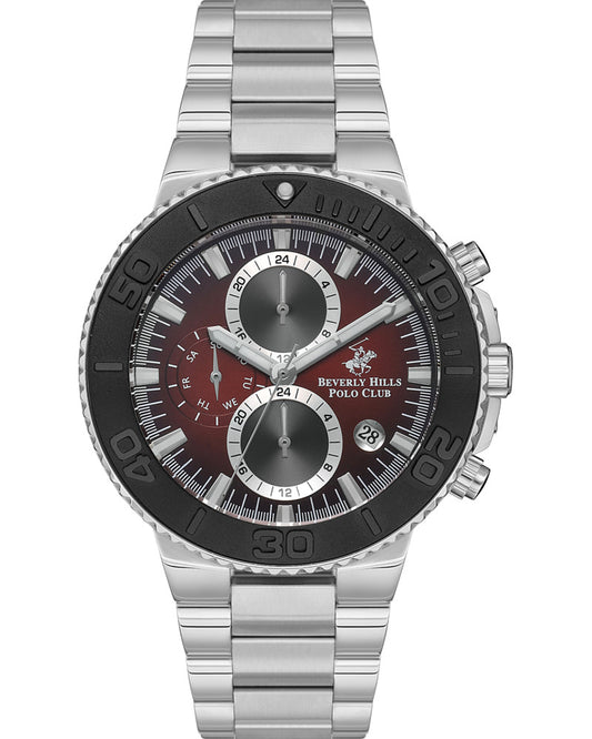 Beverly Hills Polo Club Men's Multi-Function Red Dial Watch BP3540X.380