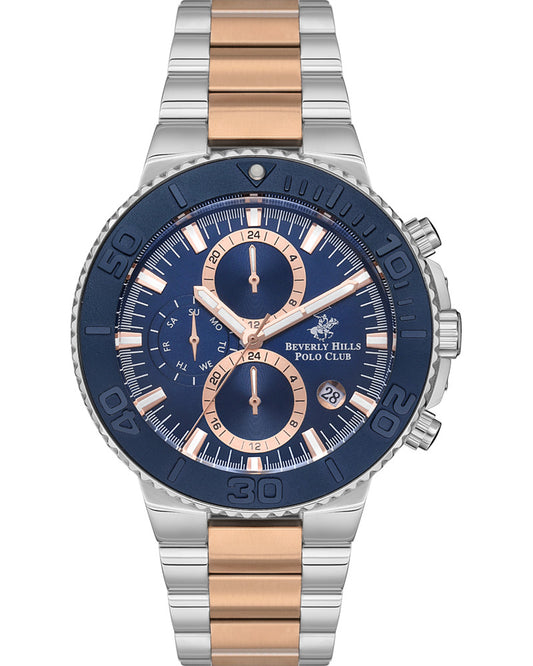 Beverly Hills Polo Club Men's Multi-Function Blue Dial Watch BP3540X.590