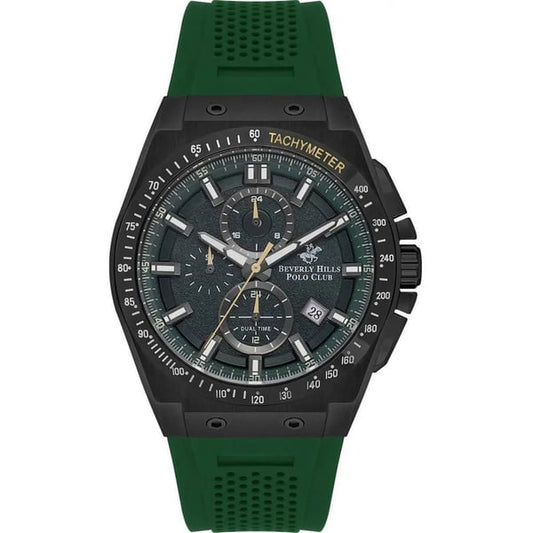 Beverly Hills Polo Club Men's Multi-Function Green Dial Watch BP3541X.675
