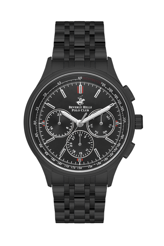 Beverly Hills Polo Club Men's Multi-Function Black Dial Watch BP3556X.650