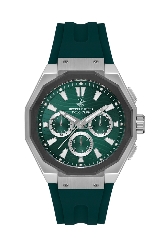 Beverly Hills Polo Club Men's Multi-Function Green Dial Watch BP3557X.375