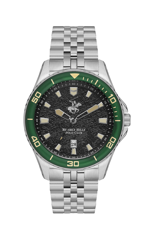 Beverly Hills Polo Club Men's Analog Green Dial Watch - BP3559X.360 Marcus