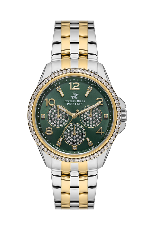 Beverly Hills Polo Club Women's Analog Green Dial Watch BP3572C.270 - Izabella