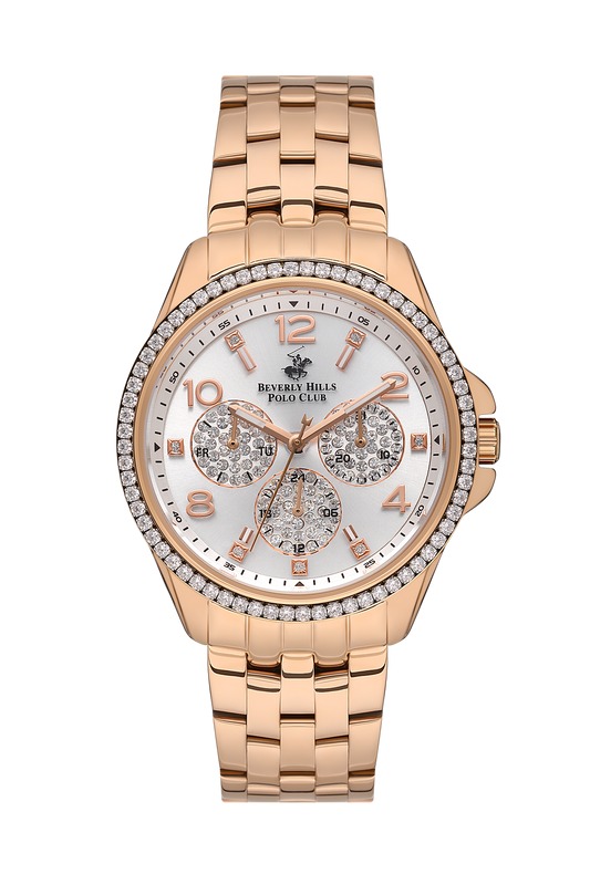 Beverly Hills Polo Club Women's Multi Function Watch BP3572C.430 - Rose Gold