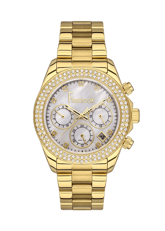 FREELOOK Women's Gold Stainless Steel Watch - FL.1.10408-3