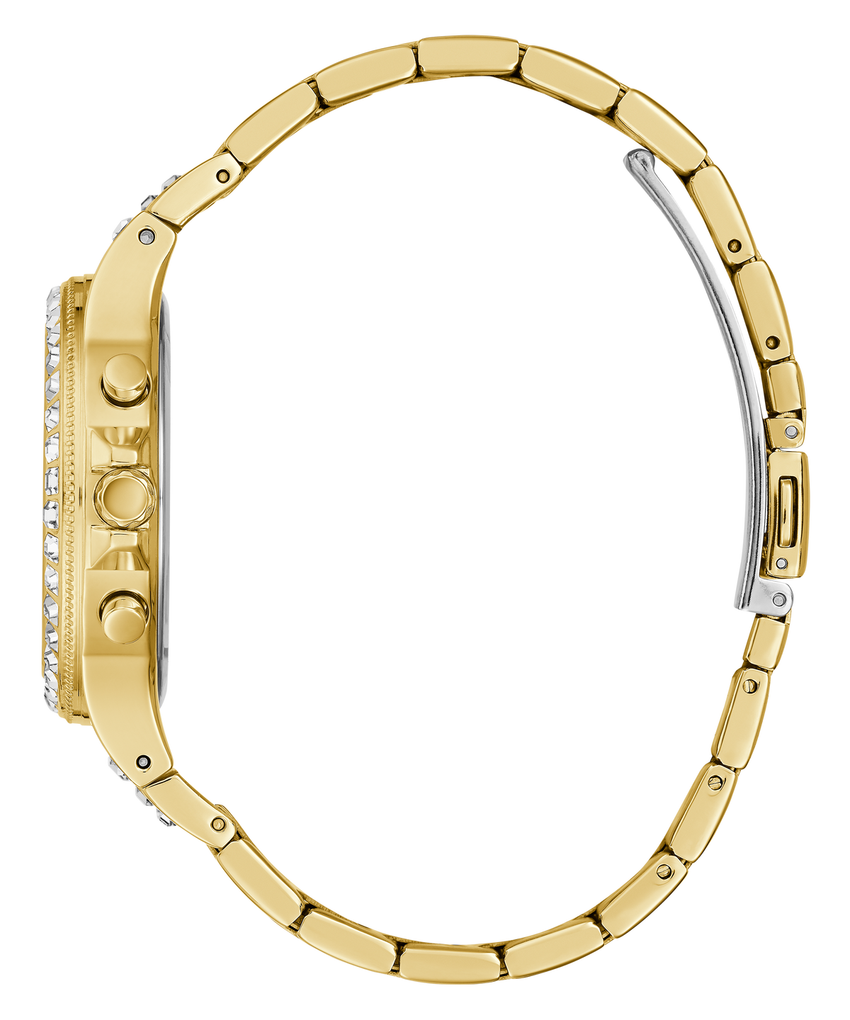 GUESS GW0320L2 ANALOG WATCH Women's Champagne Sunray Dial Gold Round Case/Gold Stainless Steel Bracelet