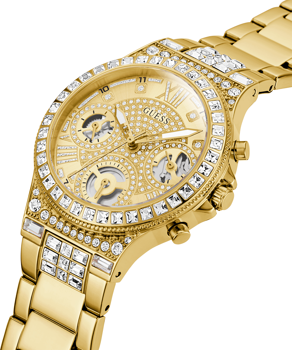 GUESS GW0320L2 ANALOG WATCH Women's Champagne Sunray Dial Gold Round Case/Gold Stainless Steel Bracelet