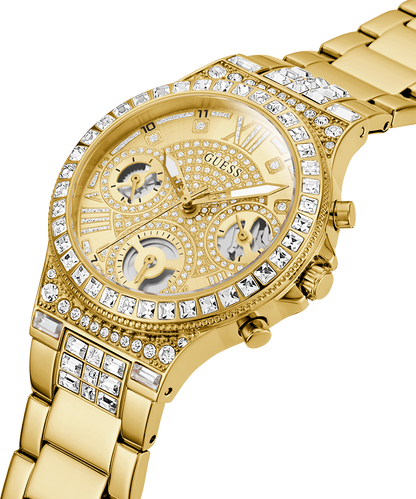 GUESS GW0320L2 ANALOG WATCH Women's Champagne Sunray Dial Gold Round Case/Gold Stainless Steel Bracelet