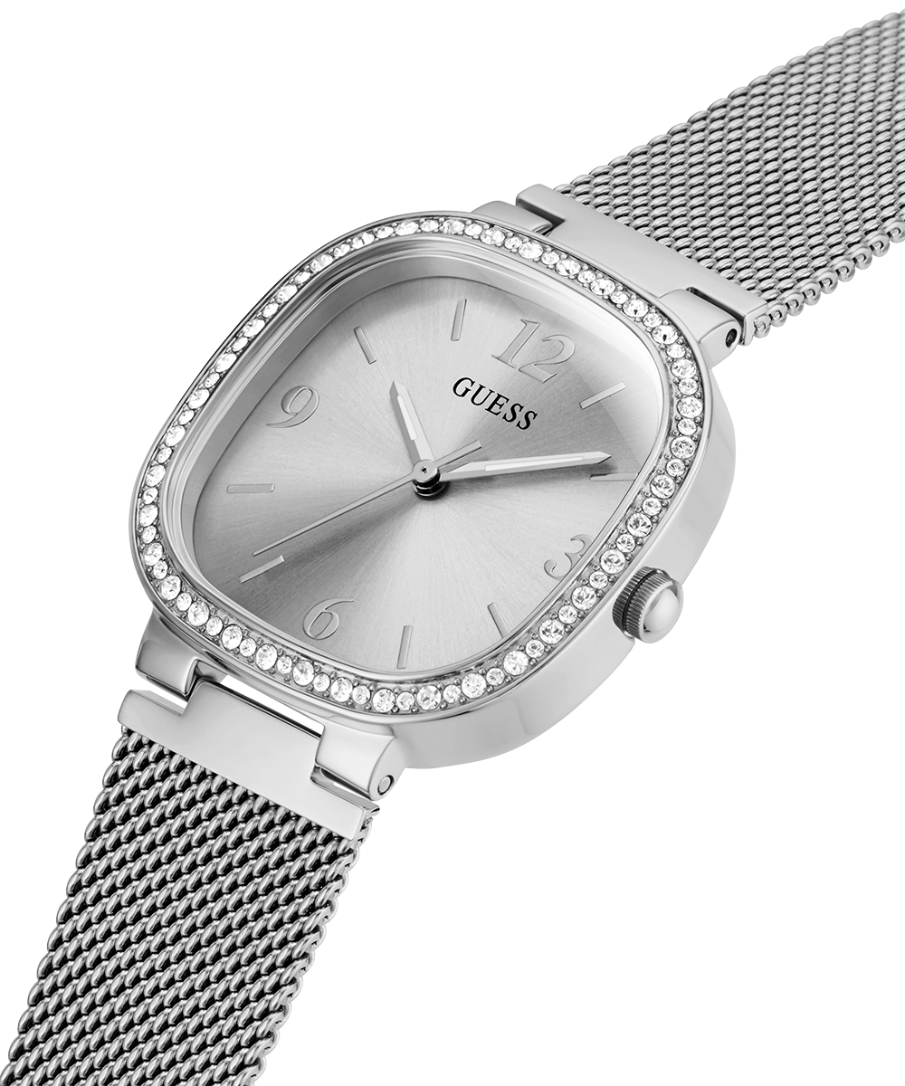 GUESS GW0354L1 – Ladies Analog Watch – Silver-Tone Stainless Steel Mesh Bracelet