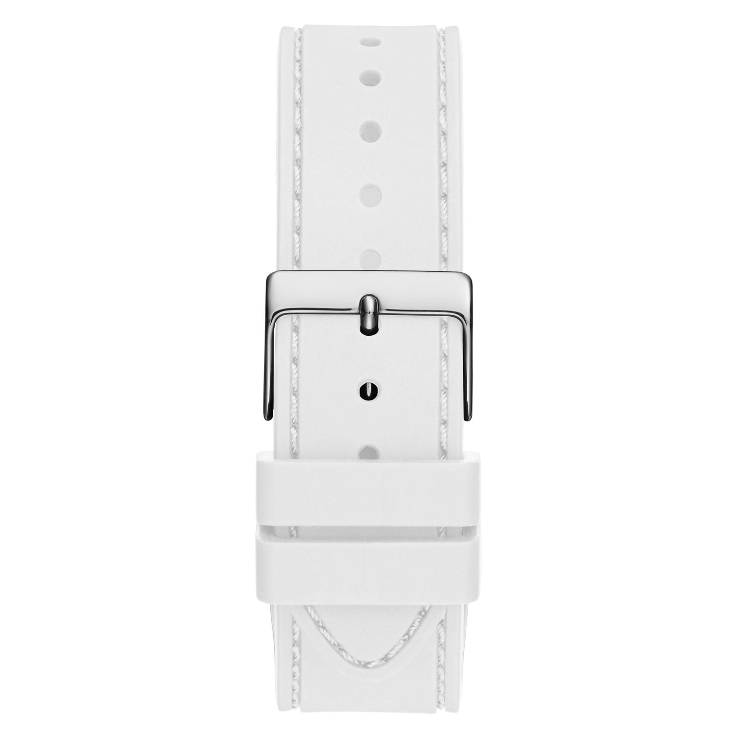 Guess Princess GW0439L1 Silver Dial White Silicone Strap