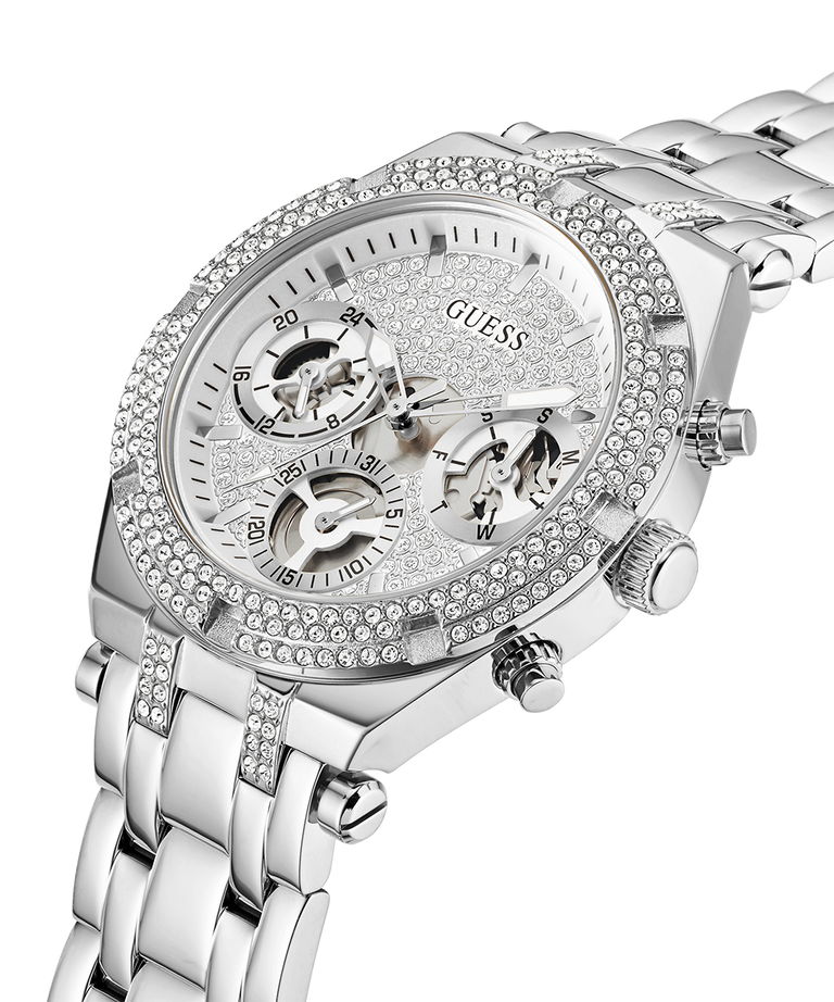 GUESS Ladies Silver Tone Multi-function Watch GW0440L1