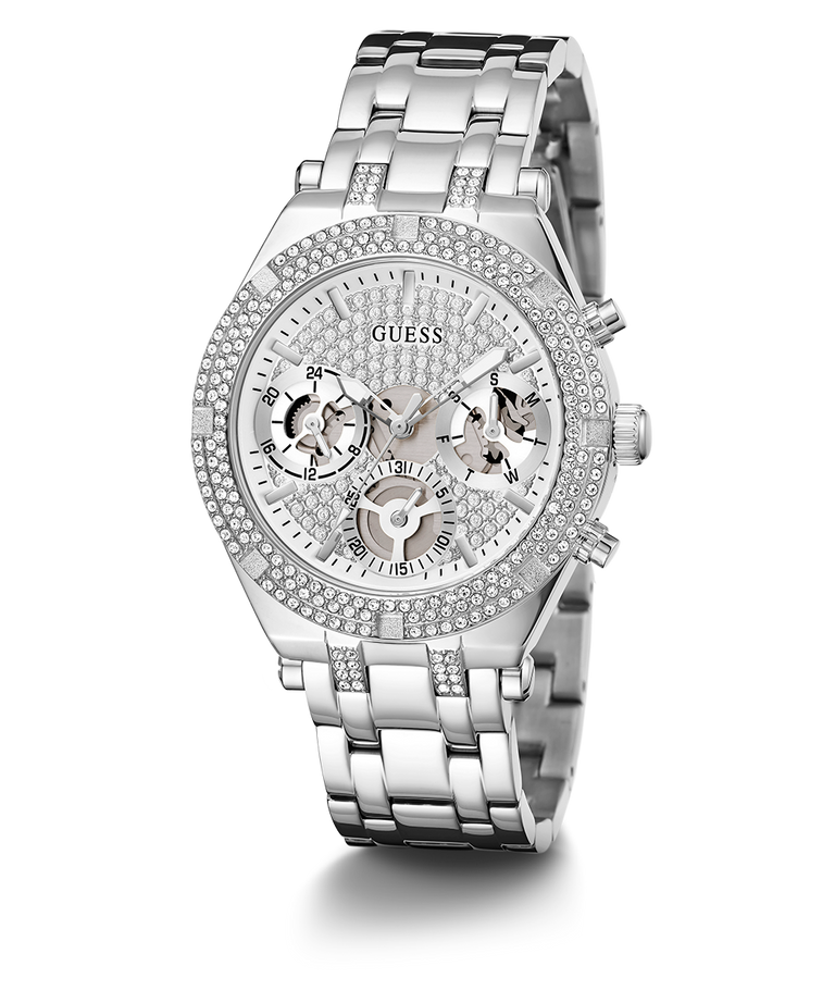 GUESS Ladies Silver Tone Multi-function Watch GW0440L1