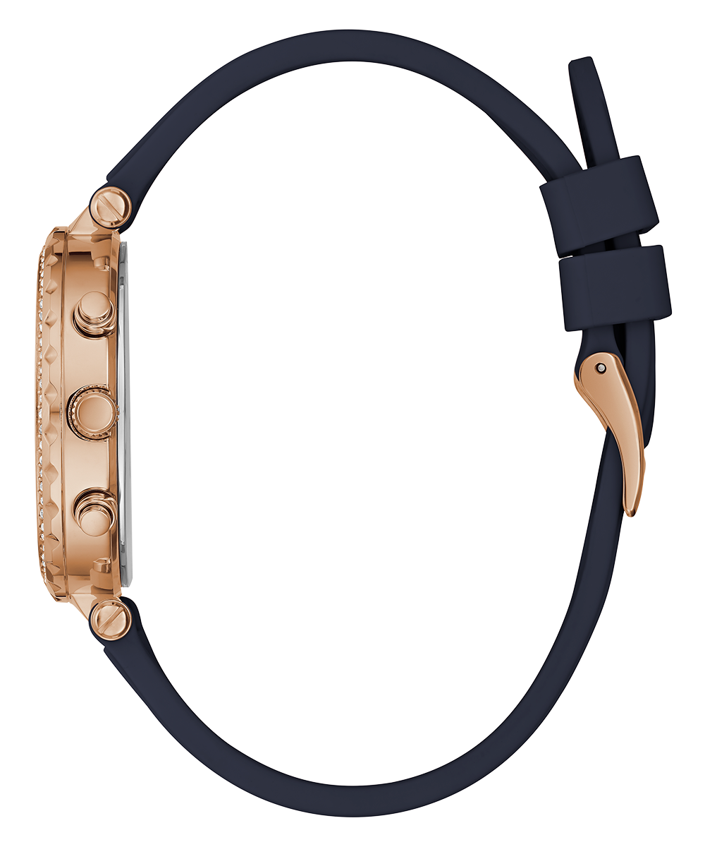 Guess GW0484L2 Watch For Ladies Case Color Rose Gold - Round Shape Silicone Strap